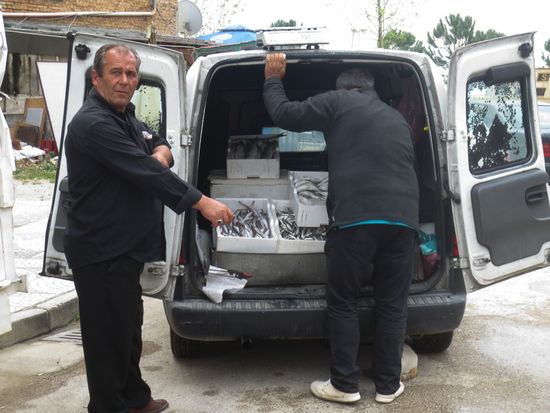 Fisch wird schon mal direkt aus dem Auto verkauft.