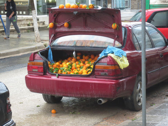 Orangenverkäufer in Sarande