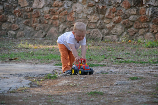 ... fährt dann der Traktor seine Runden