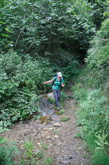 Kurz ist auch ein kleiner Bach der Wanderweg