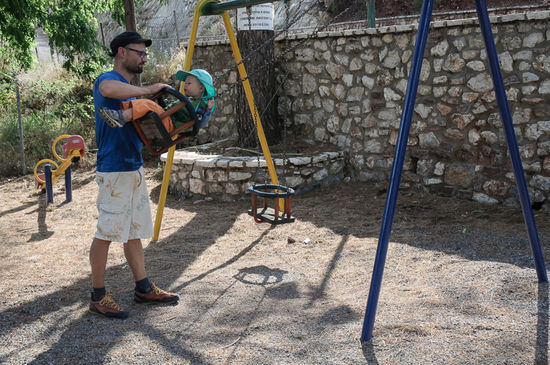 Beim Schaukeln wird man aber gleich wieder munter.