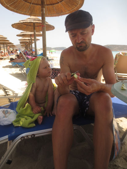 Schwimmen macht hungrig. Kleiner Imbiss...