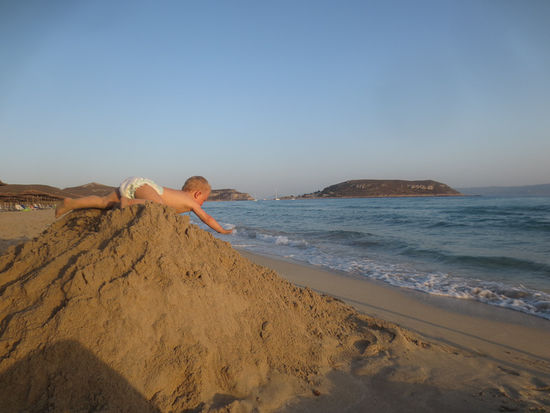 ...wieder runterrutschen