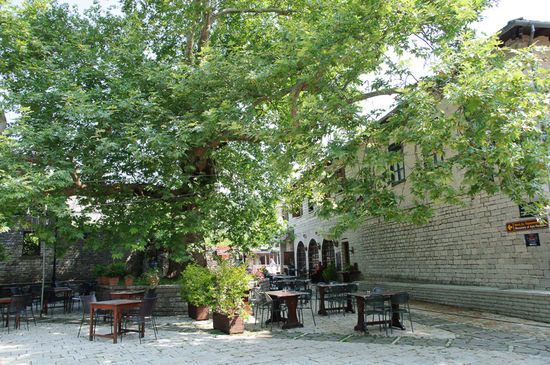 ... und der Hauptplatz von Monodendri