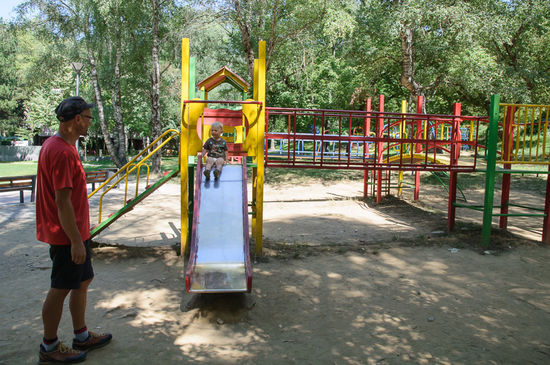 Der Spielplatz darf nicht ausgelassen werden.