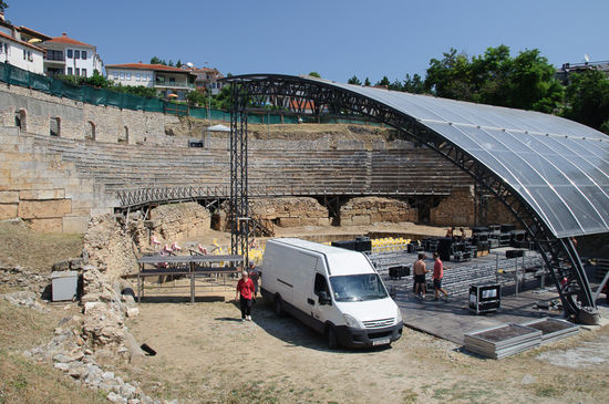Das antike römische Theather wird immer noch für Veranstaltungen genützt.