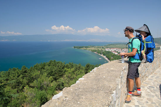 Der Ausblick auf den Ohridsee ist aber gewaltig.