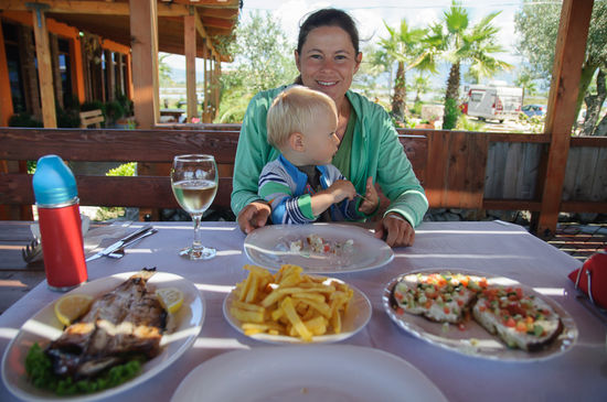 ... und dann gut essen.