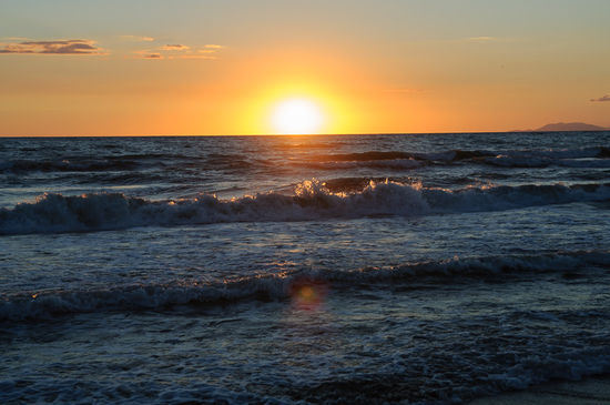 Wieder einmal ein perfekter Sonnenuntergang am Meer.