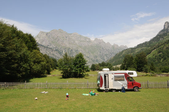 Am Campingplatz scheint aber am Nachmittag wieder die Sonne.