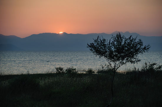 Der letzte Sonnenuntergang in Albanien. Irgendwann kommen wir bestimmt wieder.