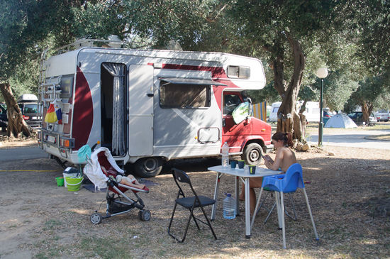 Am Campingplatz von Prapratno in der Nähe von Ston.