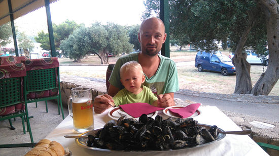 Wir haben uns eine ordentliche Portion Muscheln gegönnt.