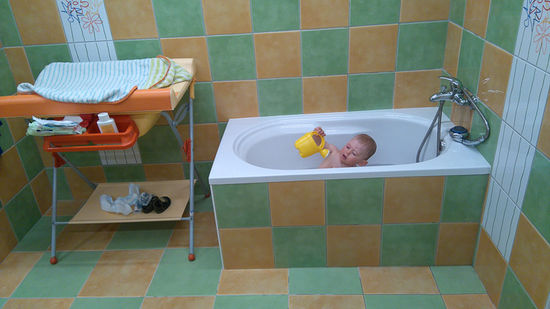 Badespass in der Wanne