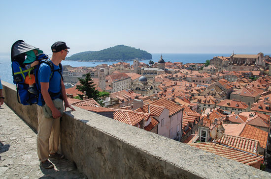 Im Hintergrund die Insel Lokrum