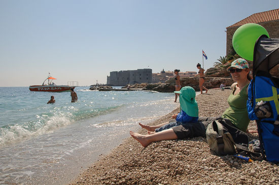 Leider haben wir unsere Badesachen nicht eingepackt