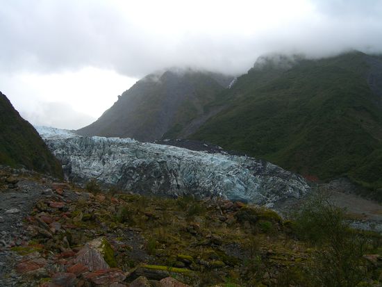 am fusse des Fox gletschers - erster blick