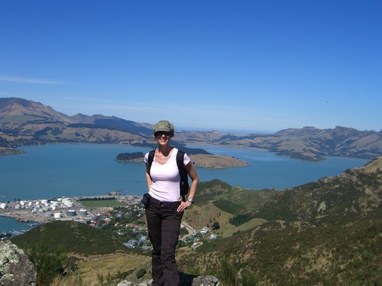 ueber Christchurch beim Krater