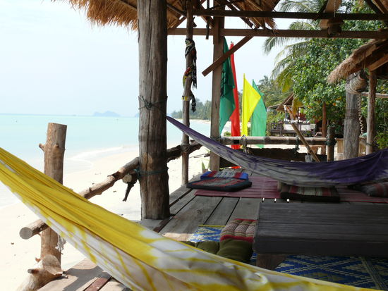 Der Barbereich mit wundervollem Ausblick auf den Golf von Thailand
