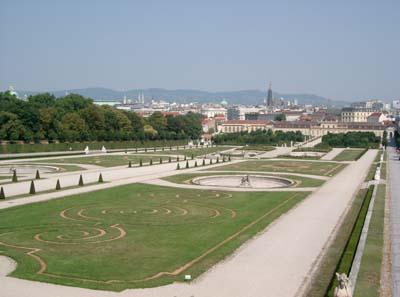 Gartenanlage des Schloss Belvedere
