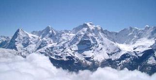 Schildhorngipfel - Blick auf: Eiger, Mönch und Jungfrau