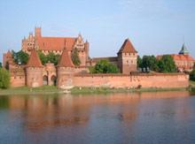 Marienburg - Blick vom anderen Ufer des Flusses Nogat