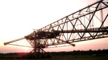 Besucherbergwerg F 60 in Lichterfeld, 502 m lange Abraumförderbrücke