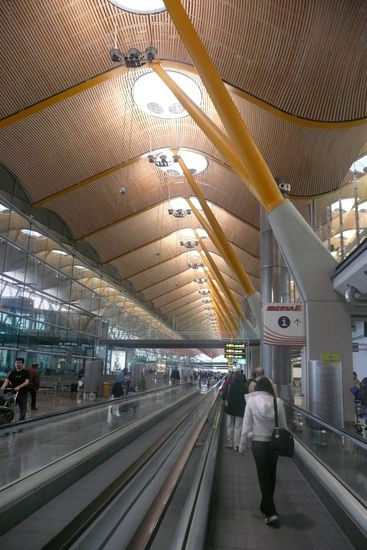 Der Flughafen von Madrid.