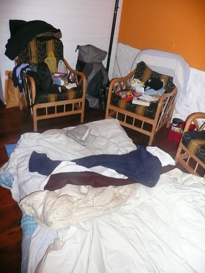 Mein gemütliches Bett in Quito.