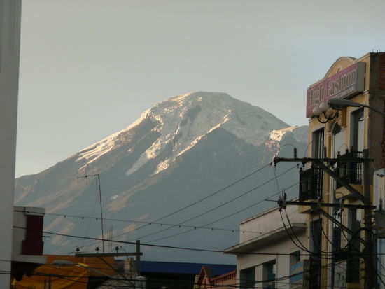 El Chimborazo. Leider war er nur an dem einen Tag so schön zu sehen.