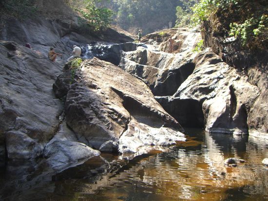 Die Wasserfaelle auf Ko Chang fuehren zu dieser Jahreszeit so gut wie kein Wasser.