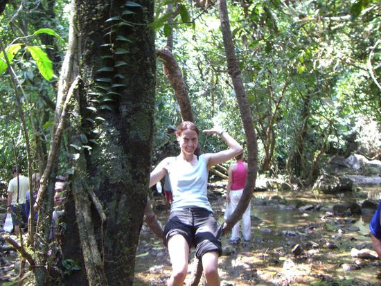 Ein Bild von Birgit im Regenwald.