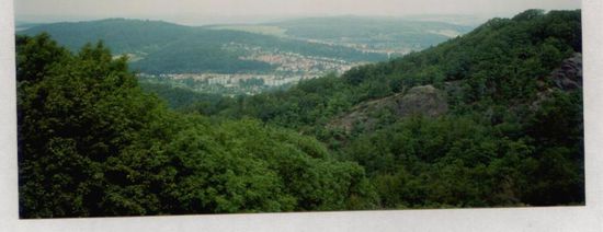 Blick von der Wartburg auf den Rückweg in die Stadt
