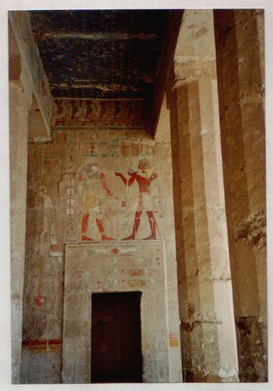 Malerein im Tempel von Hatshepsut