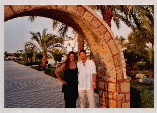 Ich und Beatrice am Vorabend unserer Abreise in unserer Hotelanlage