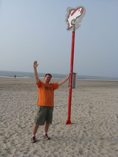 Ich am Nordseestrand in Monster