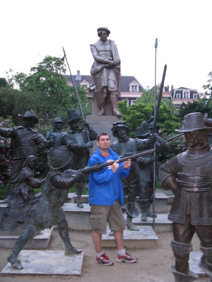 Ich auf dem Rembrandt PLatz