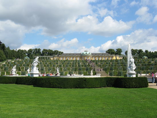 Schloß Sanssouci mit Weinbergterrassen