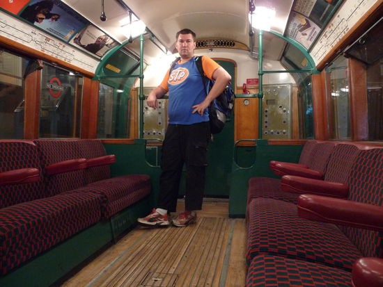 Ich im alten Zug der Northern Linie