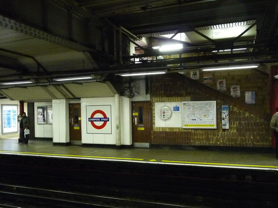 Bahnsteig Liverpool Street der Circle Linie