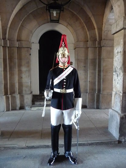 Wachsoldat des Gardekavallerieregiments im Horse Guards