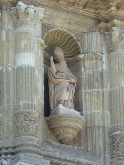 Figur an der Kathedrale von Oaxaca