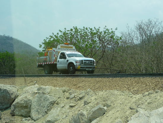 Endlose Baustellen an den Straßen im Bundesstaat Chiapas