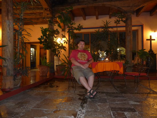 Ich im Hotel am Abend unsere Anreise