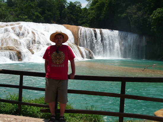 Hier bin ich am Aqua Azul