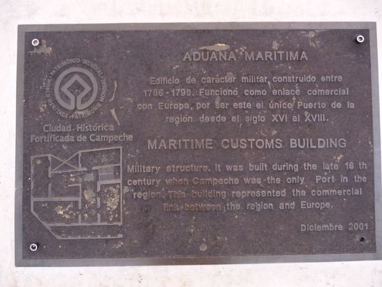 Urkunde der Unesco für Campeche