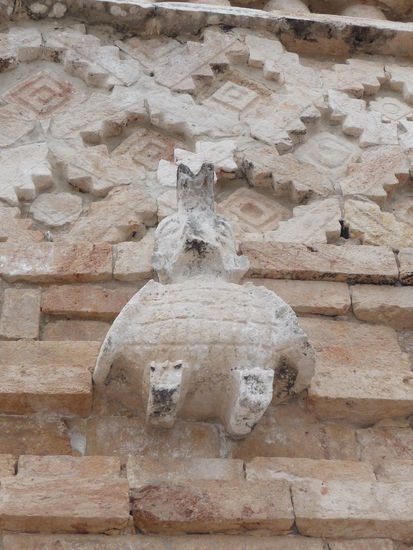 Ein Pinguin an der Wand des Nonnenvierecks