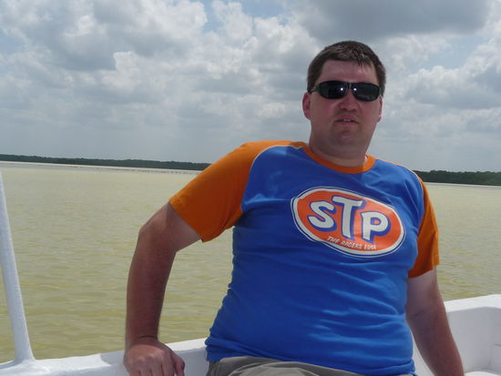 Ich in Celestun auf dem Boot