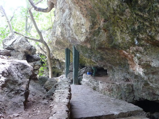 Eingang Cenote Zaci in Valladolid