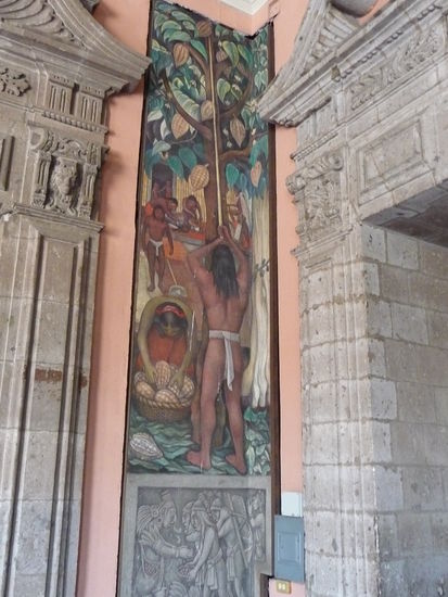 Azteken bei der Kakau Ernte